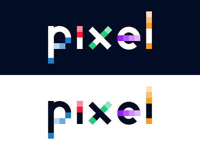 Black and white pixel logo color colorful design illustration logo pixel pixelart ui vector