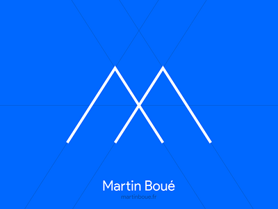 Martin Boué logo M & B alphabet b blue design logo m martin boué vector