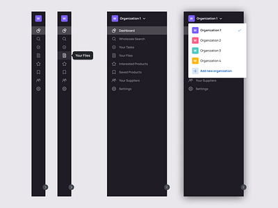 Sidebar Navigation for Keenver App ⚡️ component navigation ui sidebar ui design