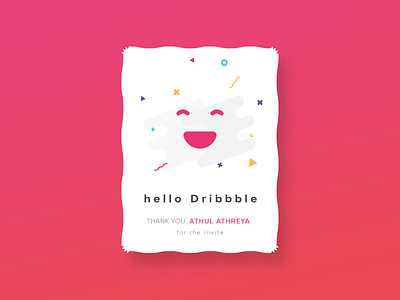 Hello Dribbble! first shot hello dribbble thank you thanking welcome