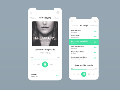 Daily UI 009 - Music Player app ui daily challenge dailyui ios iphonex music player ui user interface