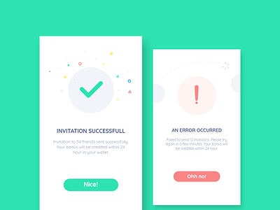 Daily UI 011 - Flash Messaage app screen errorsuccess message flash message ios task completion uiux