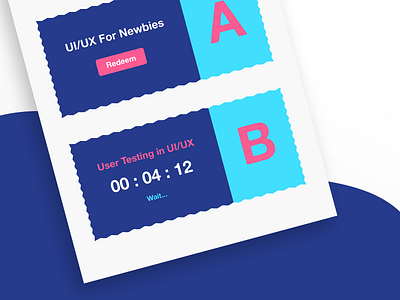 Daily UI 014 - Countdown Timer blue card challenge countdown dailyui event interface ios pink uiux workshop