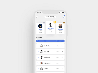 Daily UI 019 - Leaderboard UI