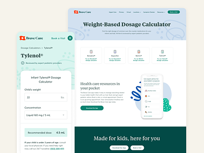 Weight-Based Dosage Calculator brand branding calculator design graphic design healthcare inspiration inspo parents pediatrics typography ui