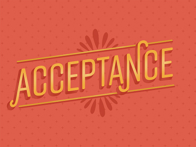 Acceptance inspiration lettering