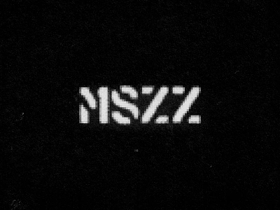 MSZZ brutal grunge harsh lettering letters logo military noisy pixel texture typography