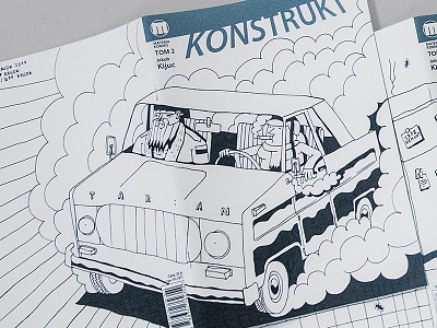 Konstrukt Blank Covers artwork blank book car comic cover illustration ink men piece single smile