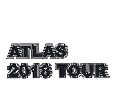 ATLAS 2018 TOUR experiment experimental letter letters merch style tour treatment type typography