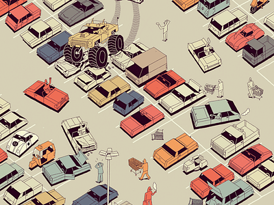 Parking Lot by Krzysztof Nowak on Dribbble