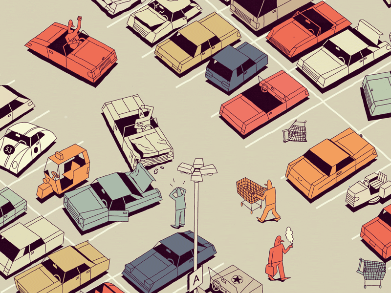 Parking Lot by Krzysztof Nowak on Dribbble