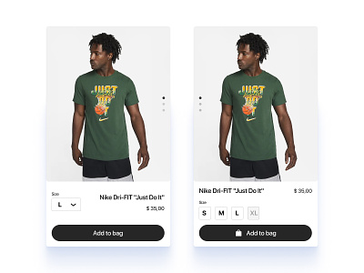 Product Page Mobile | Daily UI buy card dailyui design figma minimal nike shirt shop ui ux web