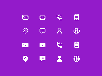 Universal Contact Icons Set design icons illustration minimal ui ux web