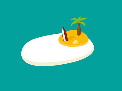 Eggs Island egg eggs flat ile illustration illustrator island surf
