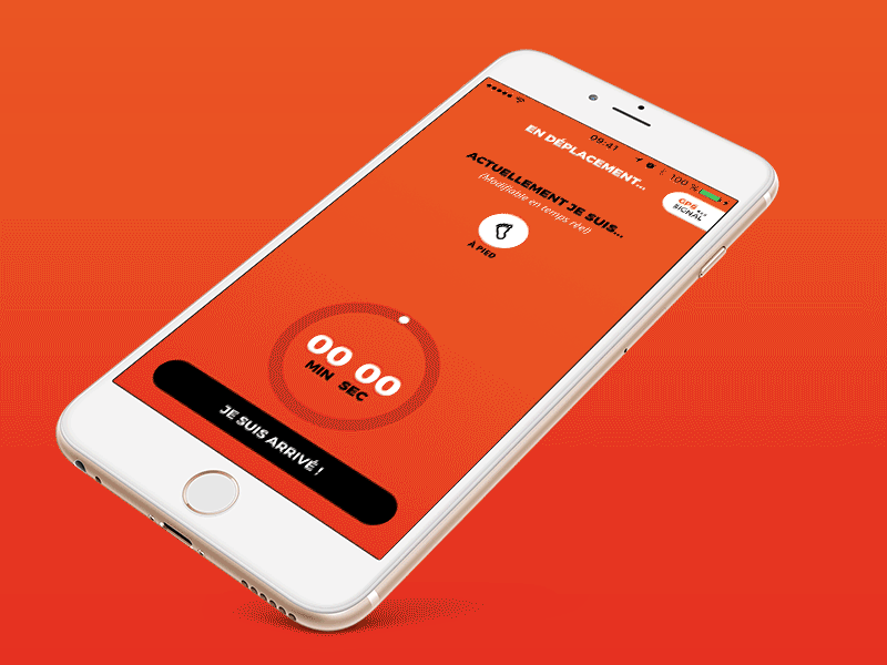 UI mobile app - Nantes La Nuit anim app circular menu design horns mobile timer ui