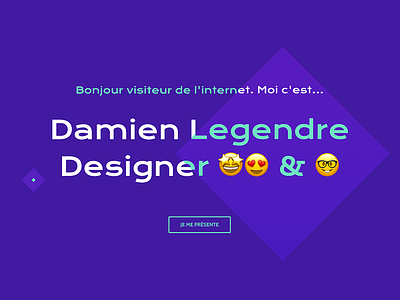 Un Coin d'pixel - UI & UX Designer portfolio animation cursor design designer emoji flat 3d mask portfolio purple ui ux webdesign webdesigner