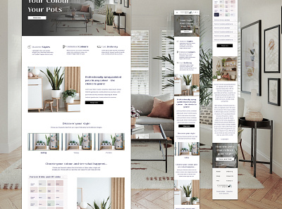 Concept 2 - Landing page./ branding color palette concept design design desktop interior landing landingpage mobile pots ui ux visual design