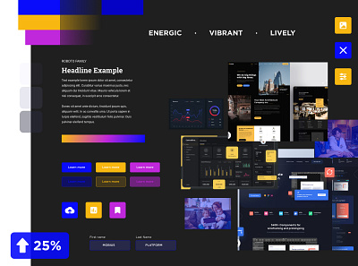 Concept Moodboard./ branding color palette concept design icons moodboard style style tile typography ui ux visual design visual system
