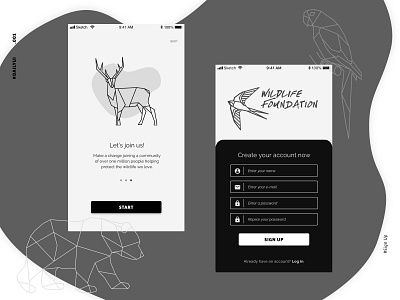 Sign Up // DailyUI #001 app daily ui 001 dailyui design mobile design onboarding signup typography ui ux vector