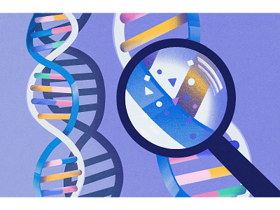 DNA damage and ageing dna human illustration magnifying glass science