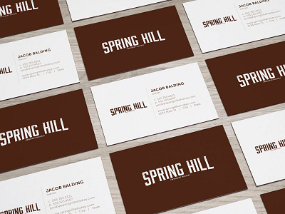 Springhill Business Card branding design logo typography