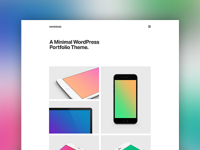 Minimal Wordpress Theme clean grid hero home minimal simple theme typography ui ux whitespace wordpress