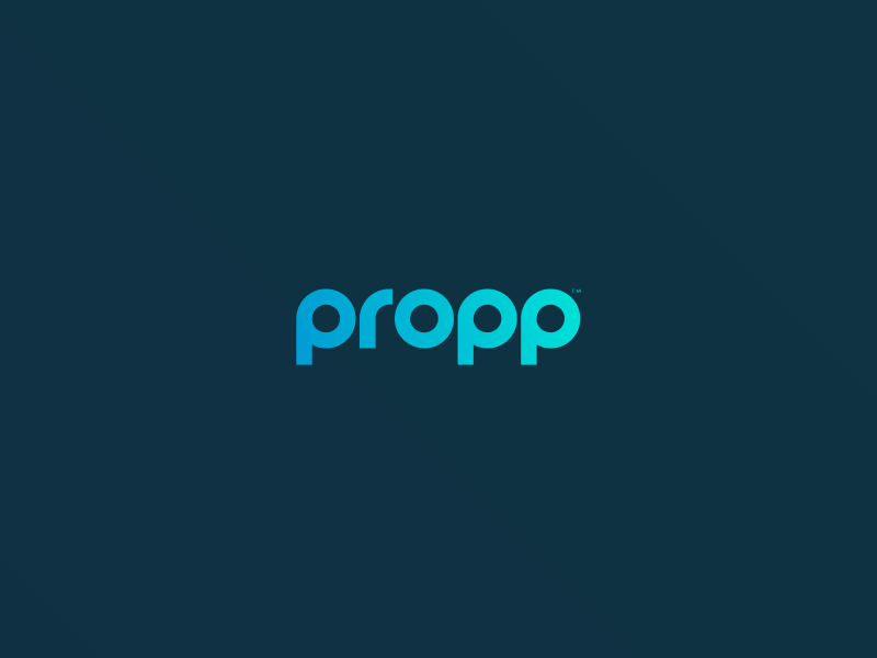 Propp Logo Design brand branding clean gradient lines logo logotype minimal round simple thick typography