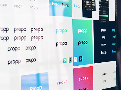 Propp Logo brand branding clean gradient lines logo logotype minimal round simple thick typography
