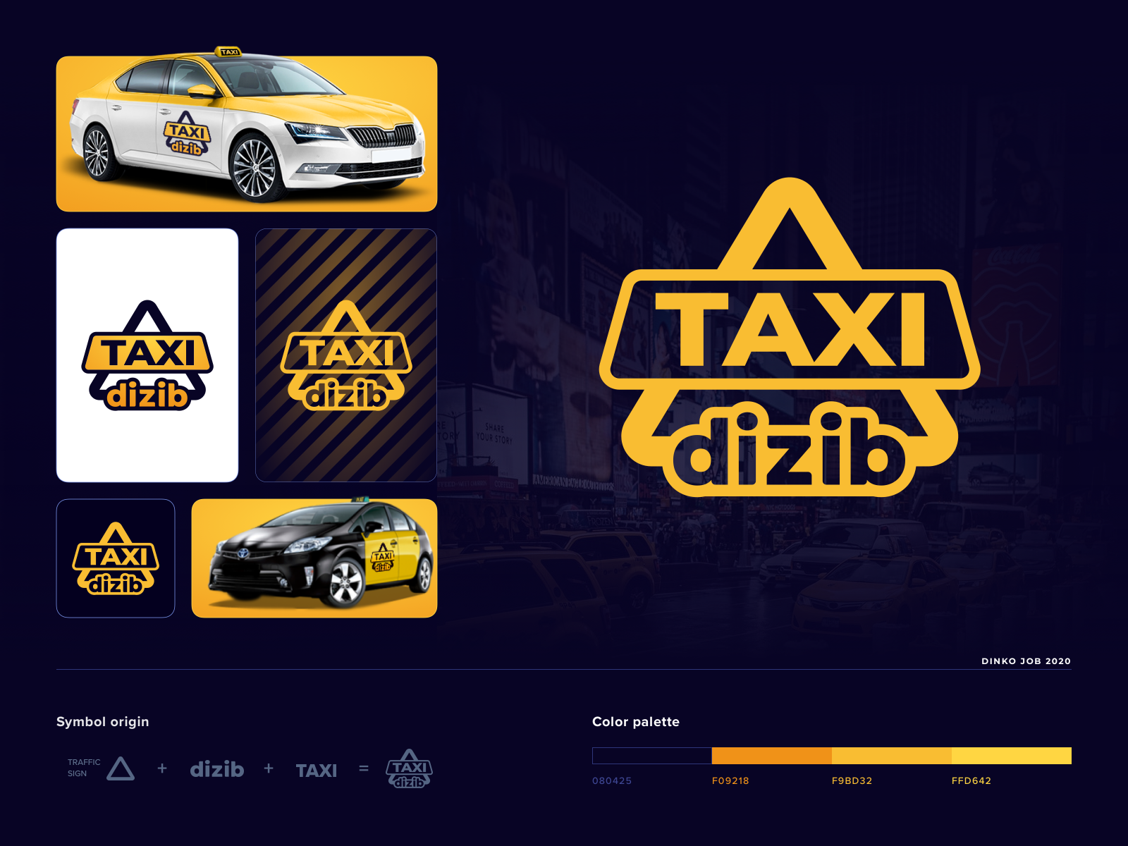 Taxi service logotype Royalty Free Stock SVG Vector