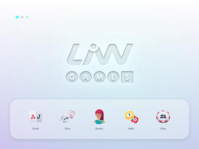 LiW Games Icon Pack brand identity cards casino chip client work flat illustration game icon set illustraion logo lottery minimalistic neumorphism new shading table games vector