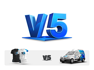 V5 Projekt Branding Card 3d agency branding brand designer brand identity branding client work company design illustration logo web