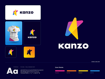 Kanzo logo design - K letter logo concept