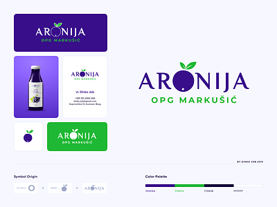 Aronia logo design − O letter logo concept