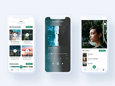 zound - App Design adobexd app design figma music music app navigation playlist profile song uidesign uxdesign