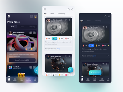 Rejected UI concepts ai app chainblock crypto home mobile ui uxui