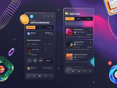 Rola 3d bitcoin community crypto cryptocurrency feed glassmorphism landingpage mobiledesign nft social socialapp ui userexperience userinterface ux