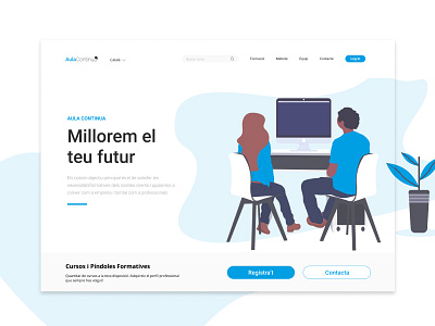 Landing Page - Empresa de Formación adobexd app design branding business design figma gradient illustration infographic photoshop typography uidesign ux web webdesign website