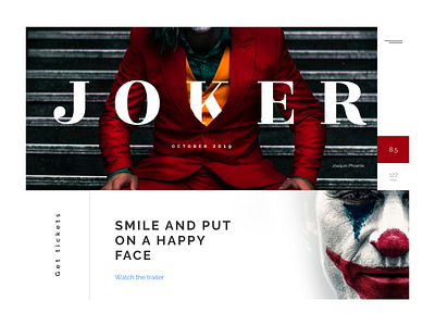 Joker - Web Design adobexd design figma joker movies photoshop sketch ui uidesign uiux web webdesign website