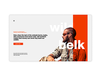 Wildbelk - Web design adobexd animals logo conservation design forest landing page landingpage photoshop portfolio ranger uidesign web webdesign website wildlife