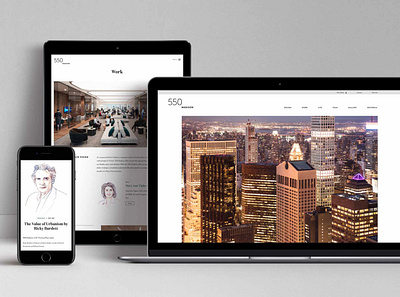 550 Madison Website design digital design interface design ui web