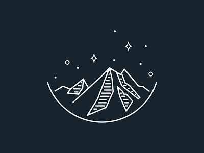 Mount Rainier badge design geometric graphic illustration mountain national park stars sticker sustainability vector