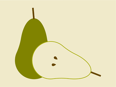 What a Pear We Make fruit green illo illustration pear produce vector washington