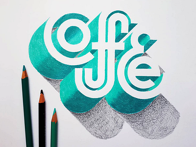 Coffee coffee handmade lettering type