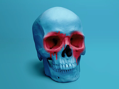 Skull art digital art paint photo retouching skull