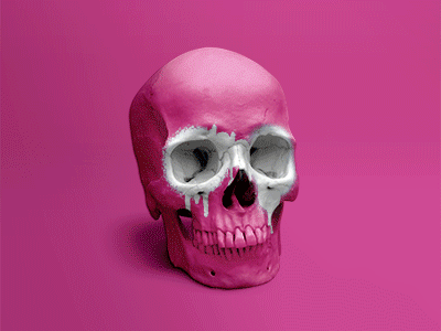 Skull Process color minimal photo photo manipulation photo retouching pink retouching skull photoshop