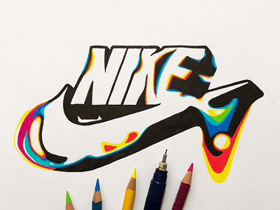 Nike Logo Distortion distortion glitch lettering liquid liquify logo type typography warp