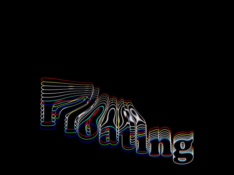 FLOATING animation art glitch lettering letters liquid motion graphic type typography warp