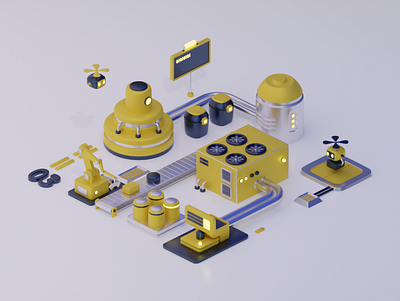 Isometric 3d ilustration blender design illustration isometric illustration