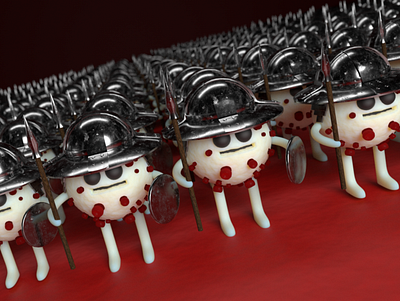 Virus 3d cartoon character cinema 4d