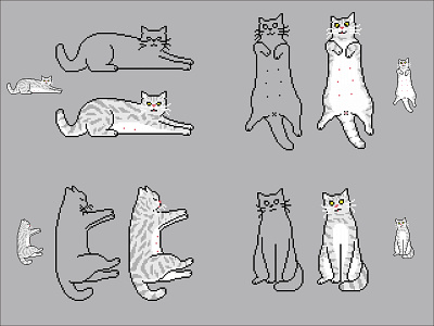 4 Air art aseprite cat design pixel vector